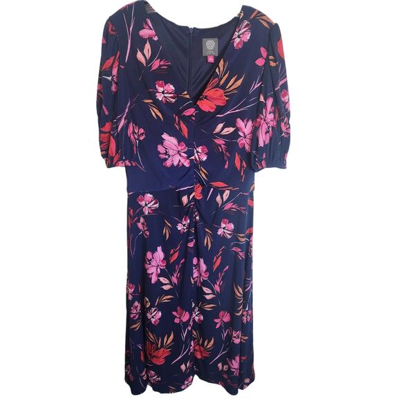 Vince Camuto Floral V-Neck Maxi Dress, Size 14 - Picture 1 of 9